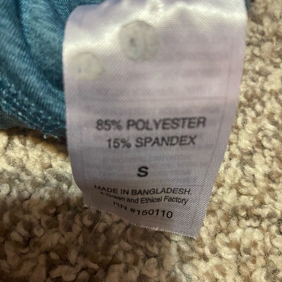 Peloton Heathered Blue Racerback Sports Bra - Picture 4 of 5